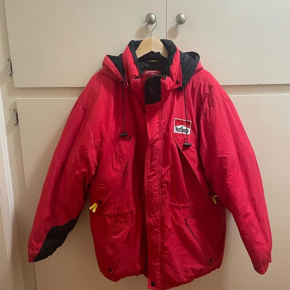 Vintage Adult Marlboro Red Country Store Coat (Size L) - Picture 2 of 7